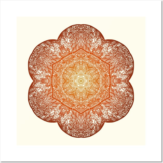 Forest Mandala - Colored Lace Wall Art by ElviraDraat